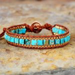 New Natural Emperor Stone Chain Hand Woven Bracelet Made of European and American Leather