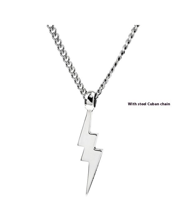 S925 Lightning Lightning Pendant For Men Hip Hop Necklace