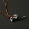 Necklace 925 Sterling Silver Men And Women Couples Cute Gift Cat