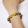 Men Lucky Black Pixiu Gold Obsidian Bracelet