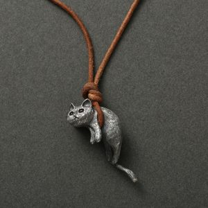 Necklace 925 Sterling Silver Men And Women Couples Cute Gift Cat