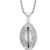 316L stainless steel gym jewelry Gold plated men rugby ball necklace