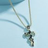 Drop Oil Cross Flame Necklace Fashionable Men