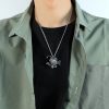 Street Hip Hop Classic Vintage Men Stainless Steel Fish Necklace