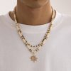 Fashion Coconut Shell Rice-shaped Beads Stringed Beads Necklace For Men