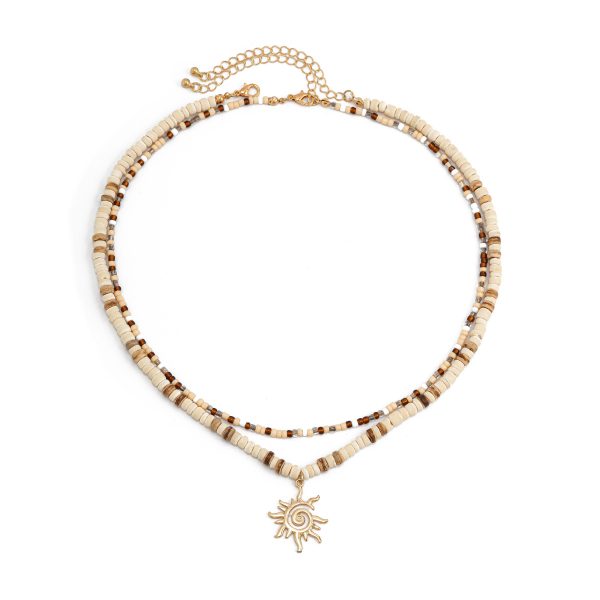 Fashion Coconut Shell Rice-shaped Beads Stringed Beads Necklace For Men
