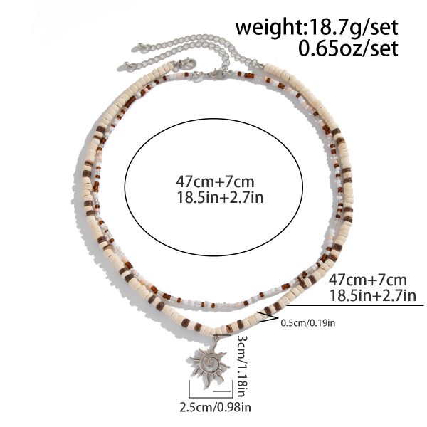 Fashion Coconut Shell Rice-shaped Beads Stringed Beads Necklace For Men
