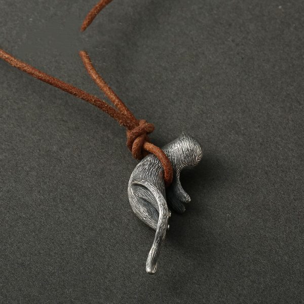 Necklace 925 Sterling Silver Men And Women Couples Cute Gift Cat