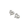 S925 Sterling Silver Tiny Heart Zircon Stud Earrings