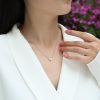 Love In The Present - A Fashionable And Trendy Necklace Pendant Set With Top-quality Moissanite S925 Silver And Platinum Plating Can Be Tested With A Diamond Pen