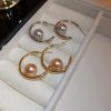 Pearl Hoop Women's Vintage Earrings