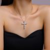 80d9ead5-c07c-4f83-9624-486f2570fde7.jpg The Light Of Faith - A Fashionable And Trendy Necklace Pendant Set With Top-quality Moissanite S925 And Silver Plated With Platinum Can Be Tested With A Diamond Pen