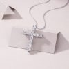 852956a9-4640-4cb4-af16-6166b3fd6c8c.jpg The Light Of Faith - A Fashionable And Trendy Necklace Pendant Set With Top-quality Moissanite S925 And Silver Plated With Platinum Can Be Tested With A Diamond Pen