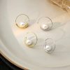 Pearl Hoop Women's Vintage Earrings