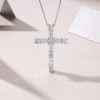 b6f11d49-a986-4019-8fbc-d3c42de82410.jpg The Light Of Faith - A Fashionable And Trendy Necklace Pendant Set With Top-quality Moissanite S925 And Silver Plated With Platinum Can Be Tested With A Diamond Pen