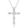 b7f32f35-8f54-43f1-8b73-d5cd240bae68.jpg The Light Of Faith - A Fashionable And Trendy Necklace Pendant Set With Top-quality Moissanite S925 And Silver Plated With Platinum Can Be Tested With A Diamond Pen