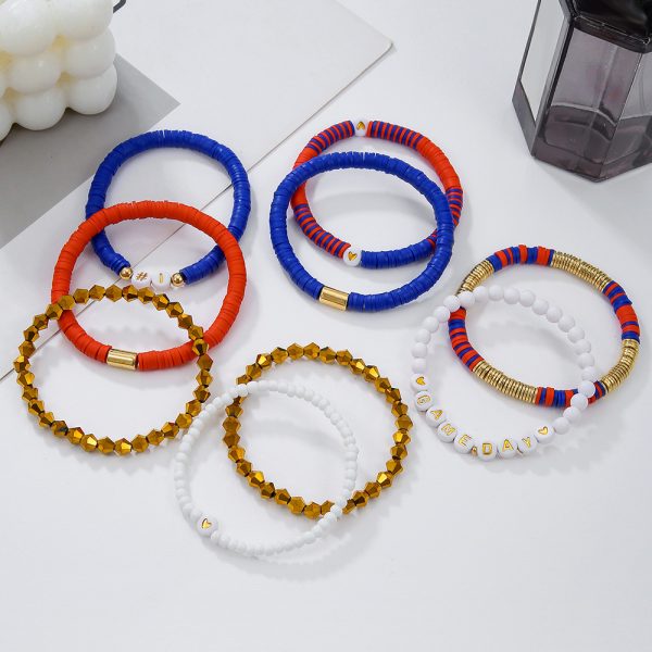 c7d66d2c-a0f9-420b-b755-223619ace71e.jpg Super Bowl Rugby Game Day Polymer Multi-layer Twin Polymer Clay Bracelet Suit