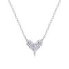 Love In The Present - A Fashionable And Trendy Necklace Pendant Set With Top-quality Moissanite S925 Silver And Platinum Plating Can Be Tested With A Diamond Pen