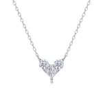 Love In The Present - A Fashionable And Trendy Necklace Pendant Set With Top-quality Moissanite S925 Silver And Platinum Plating Can Be Tested With A Diamond Pen