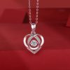 d1c4160b-9e9d-4937-91d4-341b6a21221f.jpg With You In My Heart - A Fashionable And Trendy Necklace Pendant Set With Top-quality Moissanite S925, Silver And Platinum-plated, Can Be Tested With A Diamond Pen