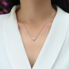 Love In The Present - A Fashionable And Trendy Necklace Pendant Set With Top-quality Moissanite S925 Silver And Platinum Plating Can Be Tested With A Diamond Pen