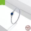 Mysterious Blue Ring In 925 Sterling Silversimple Yet Vintage