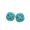 Turquoise-look Stud Earrings Made Of Copper